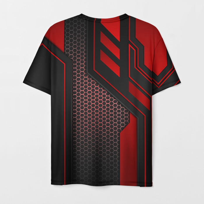 Merch Men T-Shirt Cyberpunk 2077 Red Grid