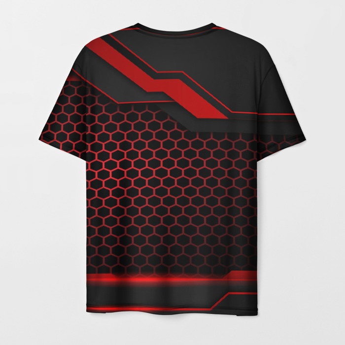 Merch Men T-Shirt Cyberpunk 2077 Red Stripe
