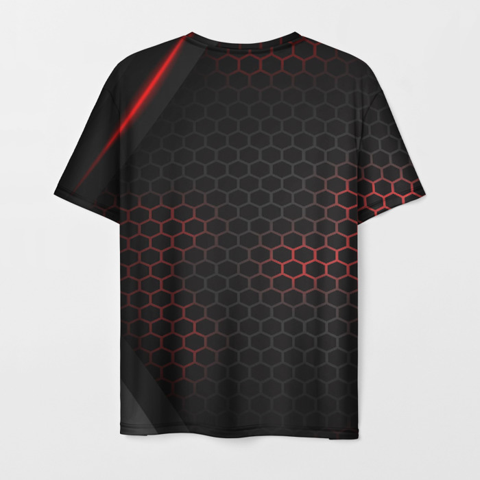 Merch Men T-Shirt Cyberpunk 2077 Red Hexagon