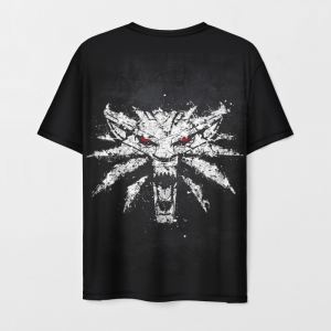Men t-shirt Witcher White Wolf print Idolstore - Merchandise and Collectibles Merchandise, Toys and Collectibles