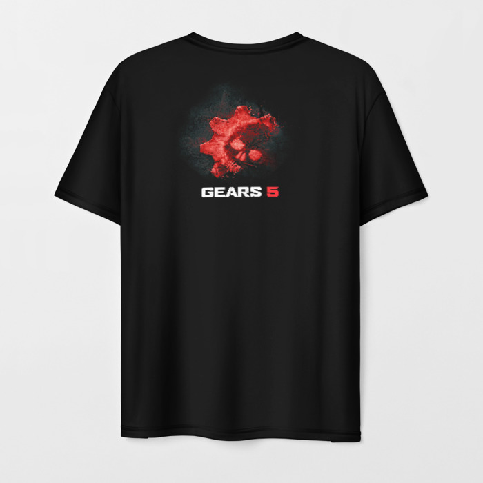 Merchandise Men T-Shirt Gears Of War Black Skull Image