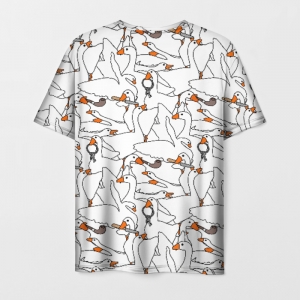 Men’s t-shirt Angry goose Untitled pattern white Idolstore - Merchandise and Collectibles Merchandise, Toys and Collectibles