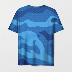 Men’s t-shirt Wolfenstein camouflage blue print Idolstore - Merchandise and Collectibles Merchandise, Toys and Collectibles