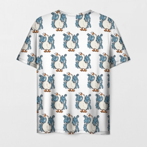 Men’s t-shirt pattern white Untitled Goose Game Idolstore - Merchandise and Collectibles Merchandise, Toys and Collectibles