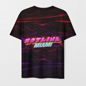Men’s t-shirt outline design Retrowave Hotline Miami Idolstore - Merchandise and Collectibles Merchandise, Toys and Collectibles