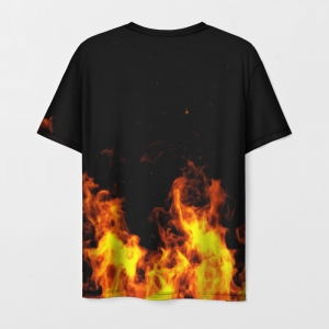 Men’s t-shirt flame print game LineAge design Idolstore - Merchandise and Collectibles Merchandise, Toys and Collectibles