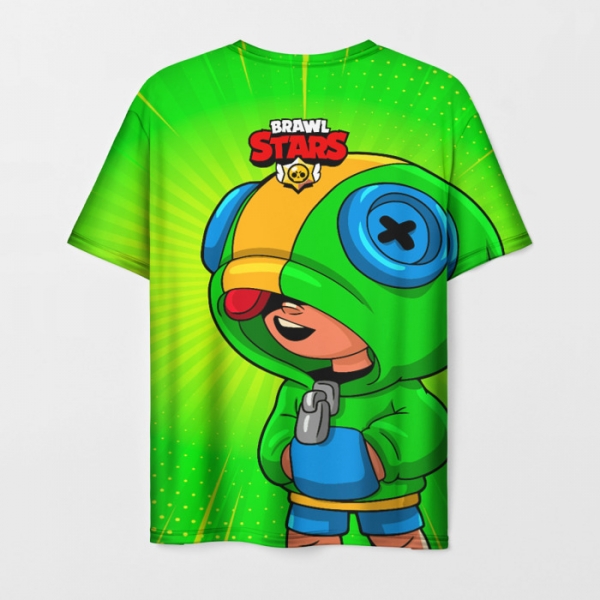 Buy Men S T Shirt Merch Design Green Brawl Stars Leon Idolstore - brawl star merch