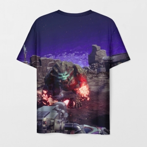 Men’s t-shirt white print The Outer Worlds scene merch Idolstore - Merchandise and Collectibles Merchandise, Toys and Collectibles