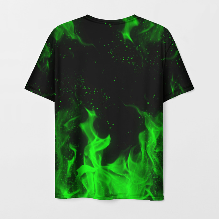 Merch Men'S T-Shirt Green Flame Raid Shadow Legends