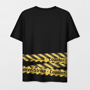 Men’s t-shirt black Counter Strike text merch Idolstore - Merchandise and Collectibles Merchandise, Toys and Collectibles