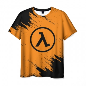 Collectibles Half-Life Men T-Shirt Logo Orange Splash