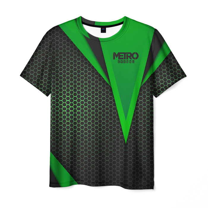 Merch Men T-Shirt Metro 2033 Exodus Sharp Green