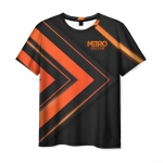 Merch Metro 2033 Exodus Orange Angles Men T-Shirt Black