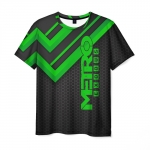 Merch Metro 2033 Exodus Men T-Shirt Green Geometry