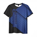 Collectibles Men T-Shirt Metro 2033 Exodus Blue Grid