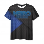 Merch Men T-Shirt Metro 2033 Exodus Hexagon Pattern