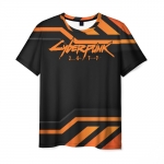 Merchandise Cyberpunk 2077 Men T-Shirt Orange Stripes