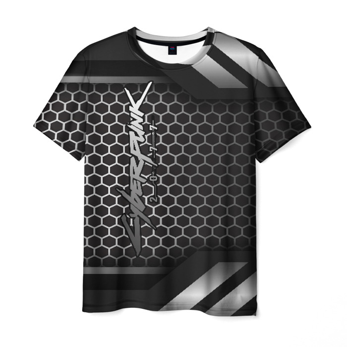 Merchandise Men T-Shirt Cyberpunk 2077 Steel Grid