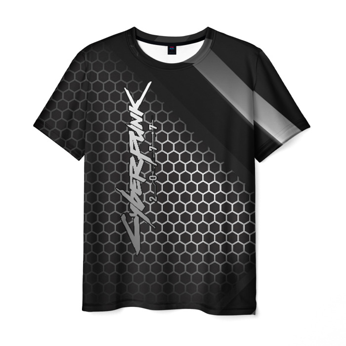 Merchandise Men T-Shirt Cyberpunk 2077 Logo Steel
