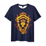 Merchandise World Of Warcraft Men T-Shirt Alliance Emblem