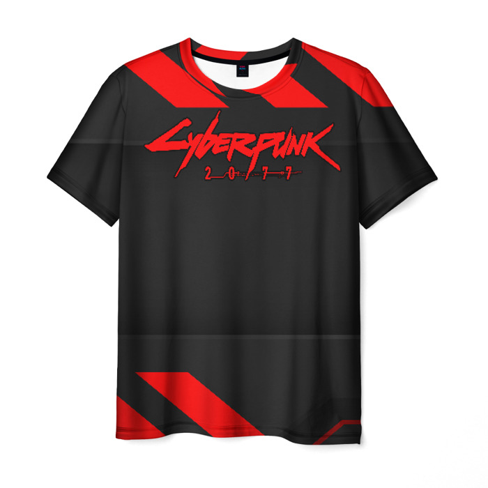 Merch Men T-Shirt Cyberpunk 2077 Logo Black