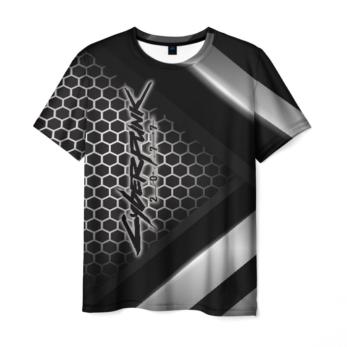 Merchandise Men T-Shirt Cyberpunk 2077 Silver Hexagon