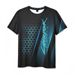 Merchandise Men T-Shirt Cyberpunk 2077 Neon Pattern