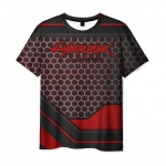 Merch Men T-Shirt Cyberpunk 2077 Red Chrome
