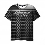 Merch Men T-Shirt Cyberpunk 2077 Chrome Hexagons