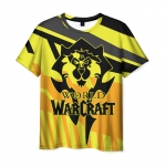 Merch Men T-Shirt World Of Warcraft Emblem Yellow