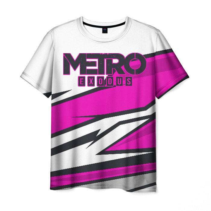 Collectibles Men T-Shirt Metro 2033 Exodus Pink Stripes