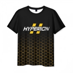 Merch Men T-Shirt Borderlands Hyperion Yellow Hexagon