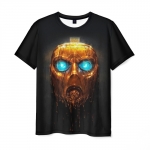Collectibles Borderlands Men T-Shirt Psycho Golden Mask