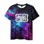 Merchandise Pubg Logo Men T-Shirt Neon Space Style