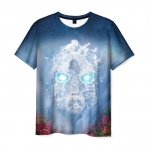Collectibles Men T-Shirt Borderlands Psycho Mask Blue Space