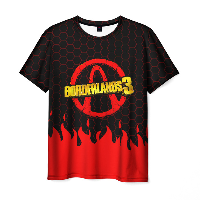 Collectibles Men T-Shirt Borderlands Red Fire Logo