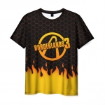 Merch Men T-Shirt Borderlands Hexagon Fire