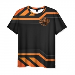 Merchandise Men T-Shirt Borderlands Orange Stripes Style