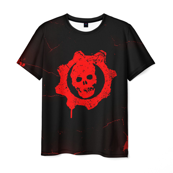 Merch Men T-Shirt Gears Of War Bloody Logo Black
