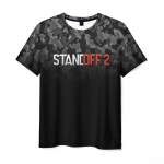 Merch Men T-Shirt Standoff 2 Black Camouflage