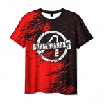 Merchandise Men T-Shirt Borderlands Red Hexagon Logo