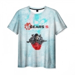 Merchandise Men T-Shirt Gears Of War Frost Texture White