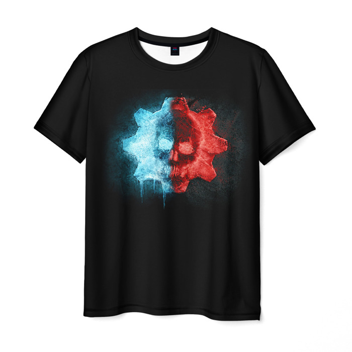 Merchandise Men T-Shirt Gears Of War Logo Blood And Ice