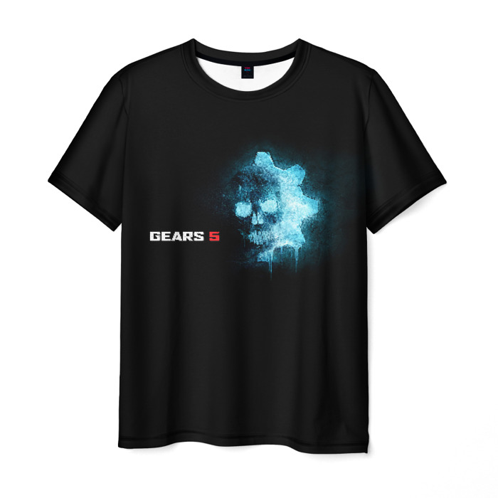 Collectibles Men T-Shirt Gears Of War Logo Frost Black