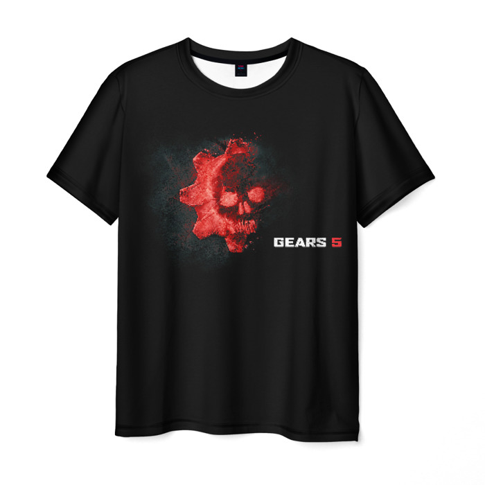Merchandise Men T-Shirt Gears Of War Logo Blood Black