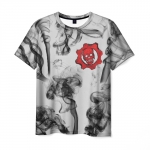 Merchandise Gears Of War Men T-Shirt Black Smoke