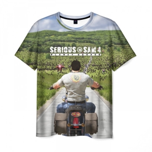Merch Men'S T-Shirt Serious Sam 4 Landscape Game Print