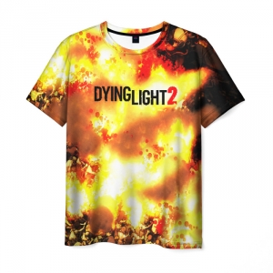 Merchandise Men'S T-Shirt Fire Print Dying Light Title
