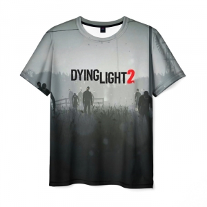 Merchandise Men'S T-Shirt Gray Print Dying Light Label