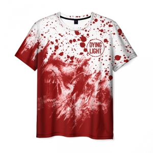 Merchandise Men'S T-Shirt Blood Spots White Print Dying Light